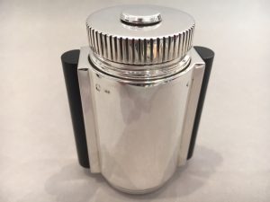 Moulin à poivre, puiforcat, Art-déco, argent massif, ébène