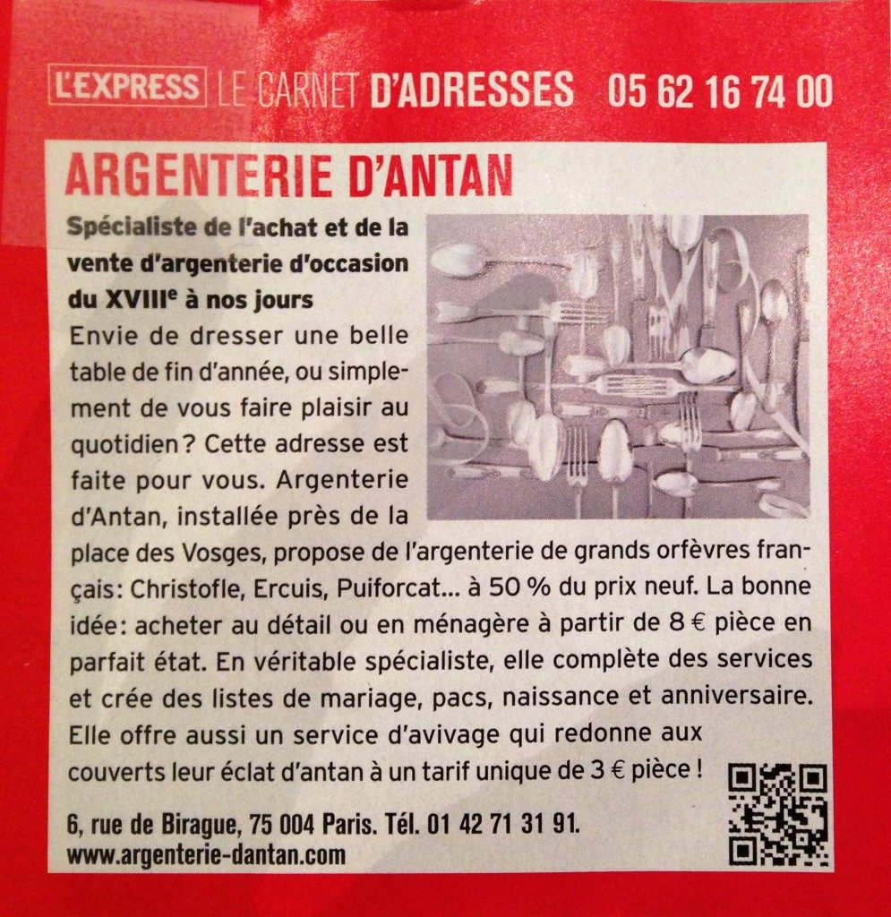 Spécialiste de l'achat et de la vente d'argenterie d'occasion du XVIIIe à nos jours