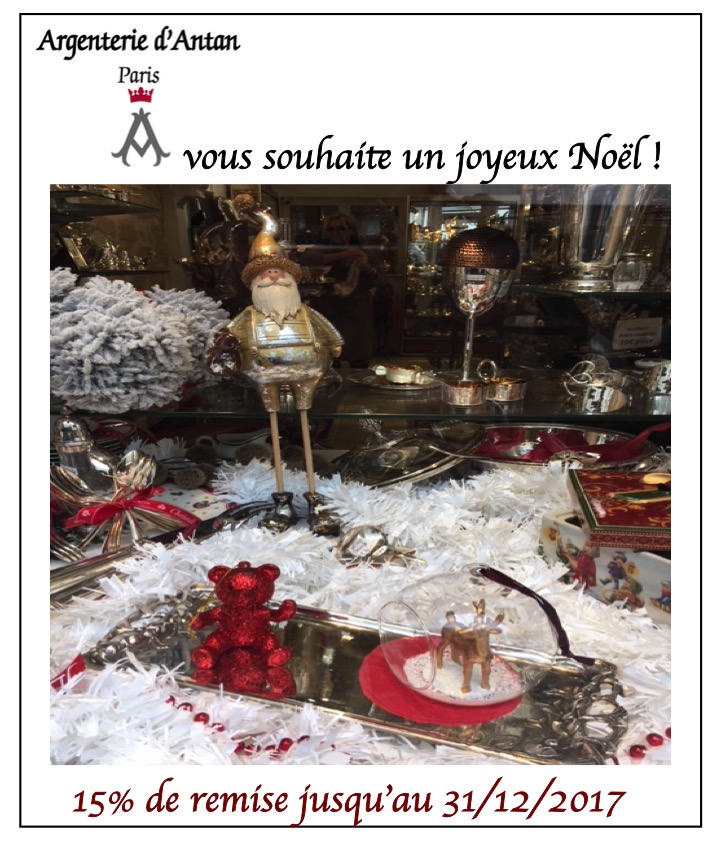 (Français) Argenterie d’Antan participe à vos cadeaux de Noël en vous offrant 15% de remise !