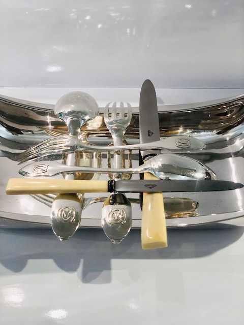 (Français) Ménagère, Puiforcat, art-déco, en argent massif, à saisir !